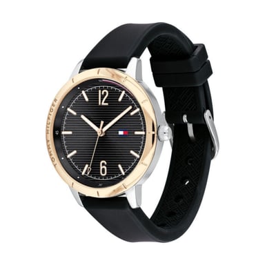 RELOJ TOMMY HILFIGER MUJER 1782048 NEGRO CORREA MOD 1782048 SILICONA - 2