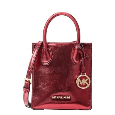 CARTERA MICHAEL KORS MERCER-CARMESI CUERO ROJO CROSSBODY MERCER XS CARMESI