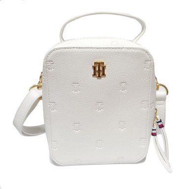 CROSSBODY TOMMY HILFIGER 69JA000100 BLANCO SQUARE BOX MONOGRAM
