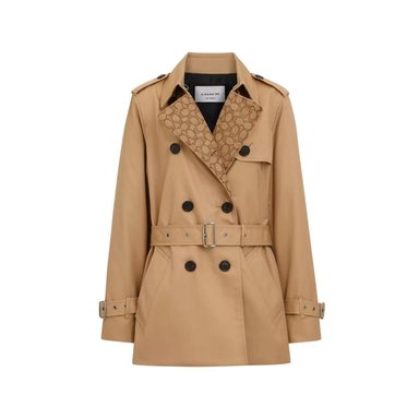 ABRIGO ALGODÓN MUJER COACH BEIGE CR120 GABARDINA TRENCH - 1