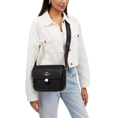 CARTERA MICHAEL KORS CR098 CUERO NEGRO CROSSBODY COACH PACE MESSENGER BAG - 2