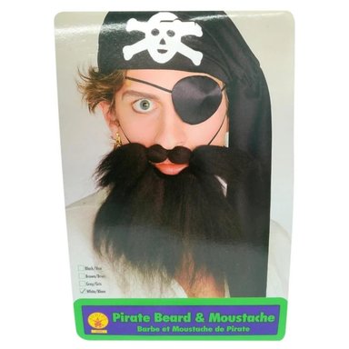 KIT BIGOTE Y BARBA DE DISFRAZ PARA PIRATA