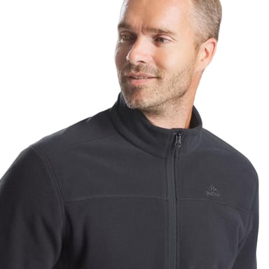 CASACA POLAR DE MONTAÑA Y TREKKING CREMALLERA HOMBRE QUECHUA MH120 - NEGRO - 4