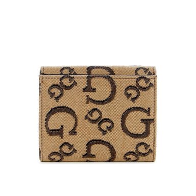 BILLETERA GUESS 127546 MARRÓN PLEGABLE CON LOGOTIPO EN JACQUARD CARRBORO - 2