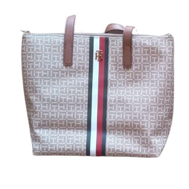 CARTERA TOMMY HILFIGER 196805913604 BEIGE TOTE MONOGRAM