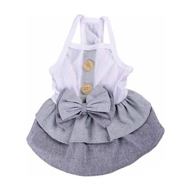 VESTIDO PARA PERRITO TOY O GATITO - GRIS