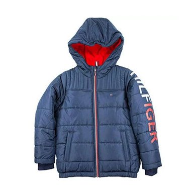 CASACA NIÑO TOMMY HILFIGER NAVY BLAZER PUFFER TALLA 5 6