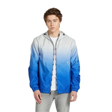 CASACA CORTAVIENTOS HOMBRES GUESS ALFA FZ - CELESTE - 1