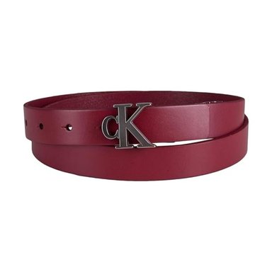 CINTURÓN CUERO CALVIN KLEIN PÚRPURA HEBILLA CK