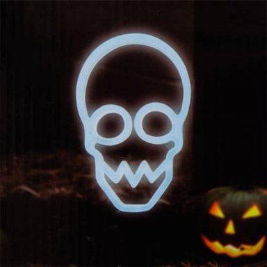 LAMPARA TIPO ESTACA CALAVERA DE HALLOWEEN - 5