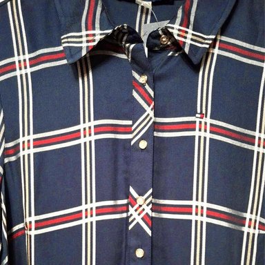 VESTIDO ALGODÓN MUJER TOMMY HILFIGER A4GN1324 AZUL - 2
