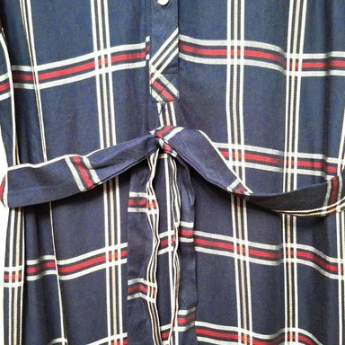 VESTIDO ALGODÓN MUJER TOMMY HILFIGER A4GN1324 AZUL - 3