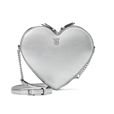 CARTERA CROSSBODY VICTORIA SECRET HEART - PLATEADA