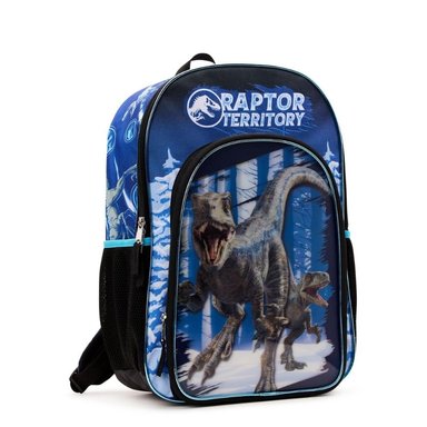 MOCHILA JURASSIC WORLD RAPTOR ESCOLAR TERRITORY CON COMPARTIMIENTO LAPTOP 17' AZUL - 4