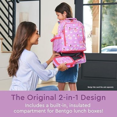 SET BENTGO HADITAS ROSADO MOCHILA 2 EN 1 Y LONCHERA KIDS - 2