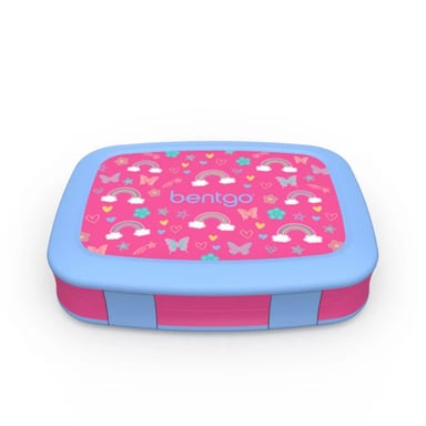 SET BENTGO ARCOIRIS Y MARIPOSAS ROSADO MOCHILA 2 EN 1 Y LONCHERA KIDS - 3