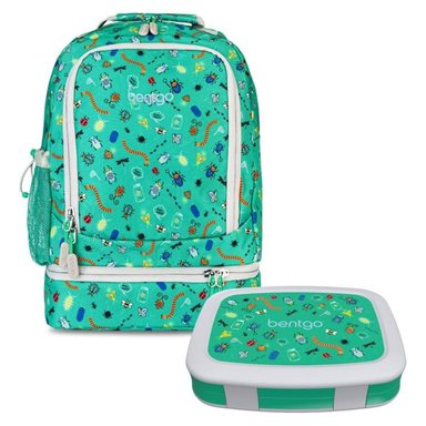 SET MOCHILA 2 EN 1 Y LONCHERA BENTGO KIDS - BUGS