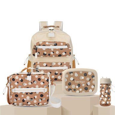 SET BENTGO MOCHILA ESCOLAR, LONCHERA, PORTA LONCHERA Y TOMATODO WHIMSY Y WONDER - DOTS