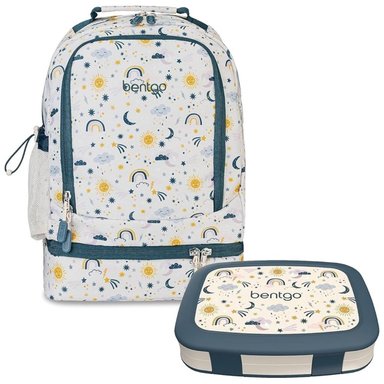 SET BENTGO FRIENDLY SKY BEIGE MOCHILA 2 EN 1 Y LONCHERA KIDS