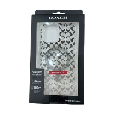 CASE PARA IPHONE 16 PRO MAX COACH - CLEAR LOGO - 1