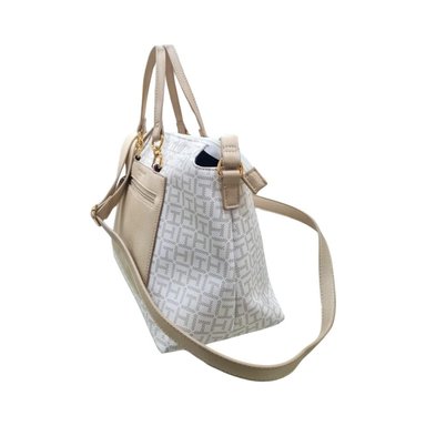 CARTERA TOTE TOMMY HILFIGER MONOGRAM DOBLE ASA - BEIGE - 2