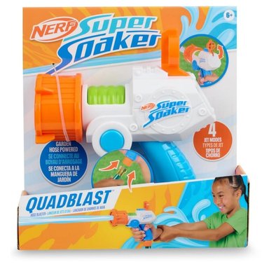 PISTOLA NERF SUPER SOAKER QUADBLAST BLASTER ALIMENTADA POR MANGUERA - 2