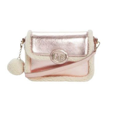CARTERA CROSSBODY GUESS GINA SHERPA - ROSE GOLD - 1