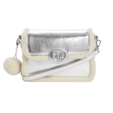 CARTERA CROSSBODY GUESS GINA SHERPA - SILVER