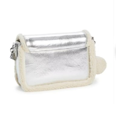 CARTERA CROSSBODY GUESS GINA SHERPA - SILVER - 2