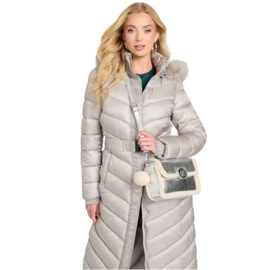 CARTERA CROSSBODY GUESS GINA SHERPA - SILVER - 4