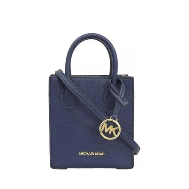 CARTERA CROSSBODY MICHAEL KORS DE CUERO MERCER XS - NAVY