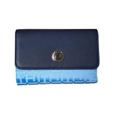 BILLETERA PARA MUJER TOMMY HILFIGER MONOGRAM AZUL