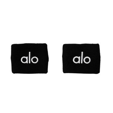 MUÑEQUERA ALO YOGA GLOW WRISTBAND 2-PACK NEGRO