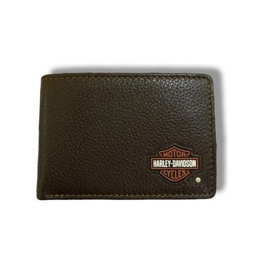 BILLETERA DE CUERO HARLEY DAVIDSON HOMBRE - MARRON
