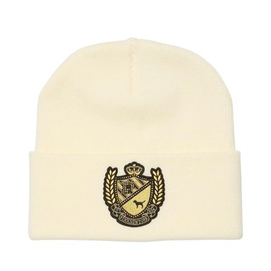 CHULLO PINK RIB KNIT BEANIE - BEIGE