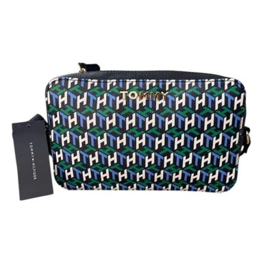 CARTERA CROSSBODY TOMMY HILFIGER MONOGRAM VERDE-AZUL