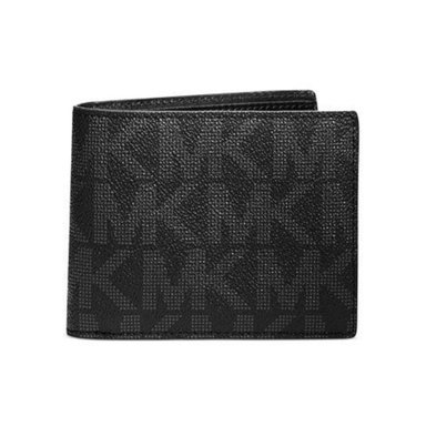 BILLETERA BIFOLD HOMBRE MICHAEL KORS SLIM MONOGRAM NEGRO TAMAÑO TALLA UNICA