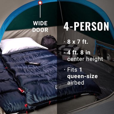 CARPA COLEMAN SKYDOME CON TOLDO Y BOLSA DE TRANSPORTE LIBRE DE PFAS - 4 PERSONA - 3