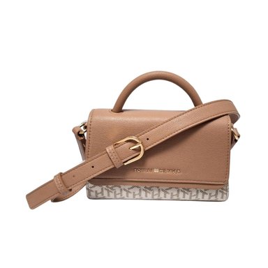 MINI CARTERA TOMMY HILFIGER JACQUAR MARRON