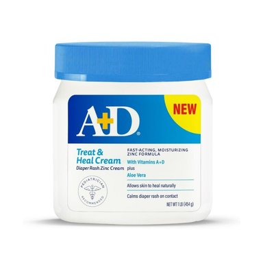 CREMA A+D DE ÓXIDO DE ZINC PARA SARPULLIDO DE PAÑAL - 454 GR