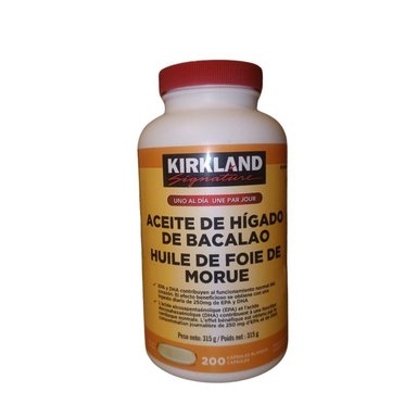 COMPLEJO DE ACEITE DE HÍGADO DE BACALAO KIRKLAND CON EPAY DHA AÑADIDO - 200 CAPSULAS