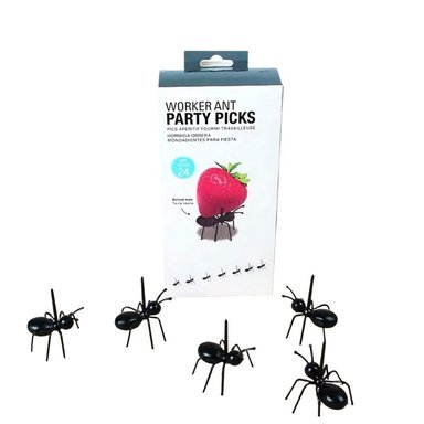 PICKERS O MONDADIENTES EN FORMA DE HORMIGAS - 24 UNIDADES