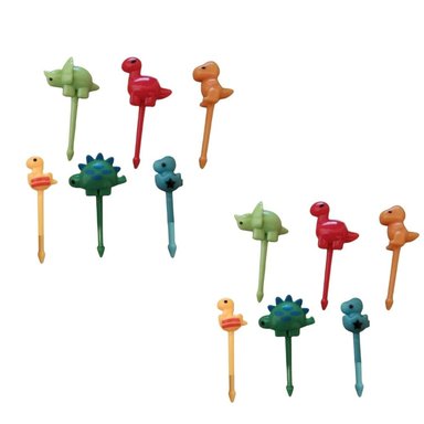 PICKERS O MONDADIENTES DE DINOSAURIOS - 12 UNIDADES