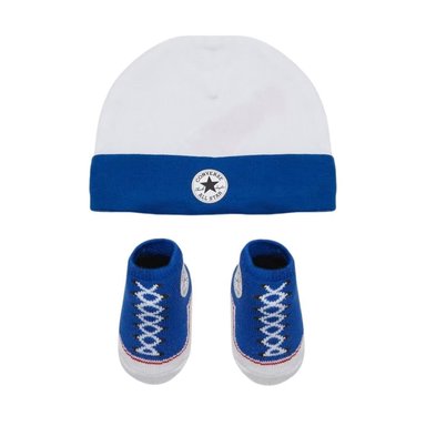 SET GORRO Y BOTINES CONVERSE PARA RECIEN NACIDOS