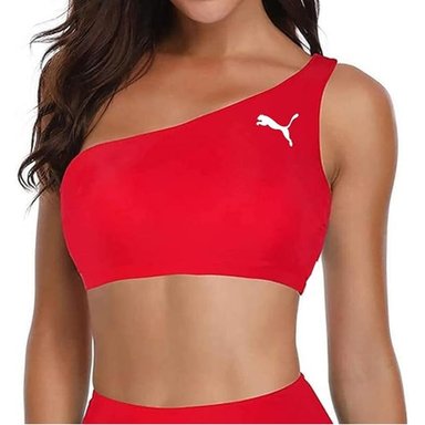 BRASIER BIKINI UN SOLO HOMBRO PUMA ROJO - 1