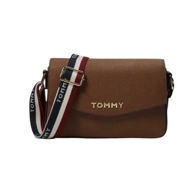 CARTERA CROSSBODY TOMMY HILFIGER FLAP - MARRON