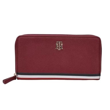 BILLETERA MUJER TOMMY HILFIGER ZIP AROUND - CHERRY