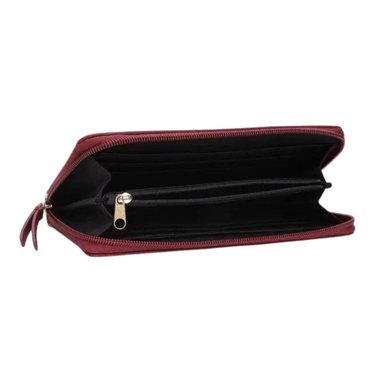 BILLETERA MUJER TOMMY HILFIGER ZIP AROUND - CHERRY - 4