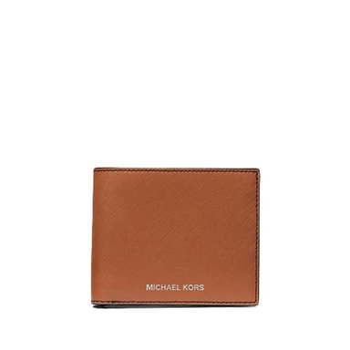 BILLETERA BIFOLD HOMBRE MICHAEL KORS SLIM - MARRON CLARO