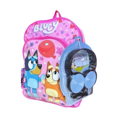 SET MOCHILA Y AUDIFONOS BLUEY - ROSA